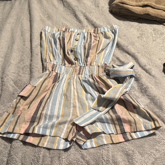 Taxi Pants - Striped Women's Romper